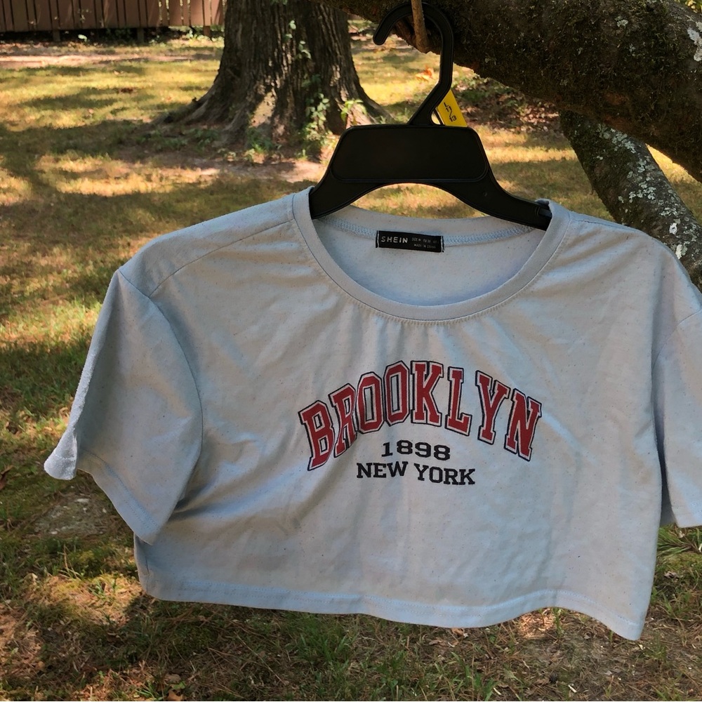 SHEIN Kids /Teens Light Blue Brooklyn Tee